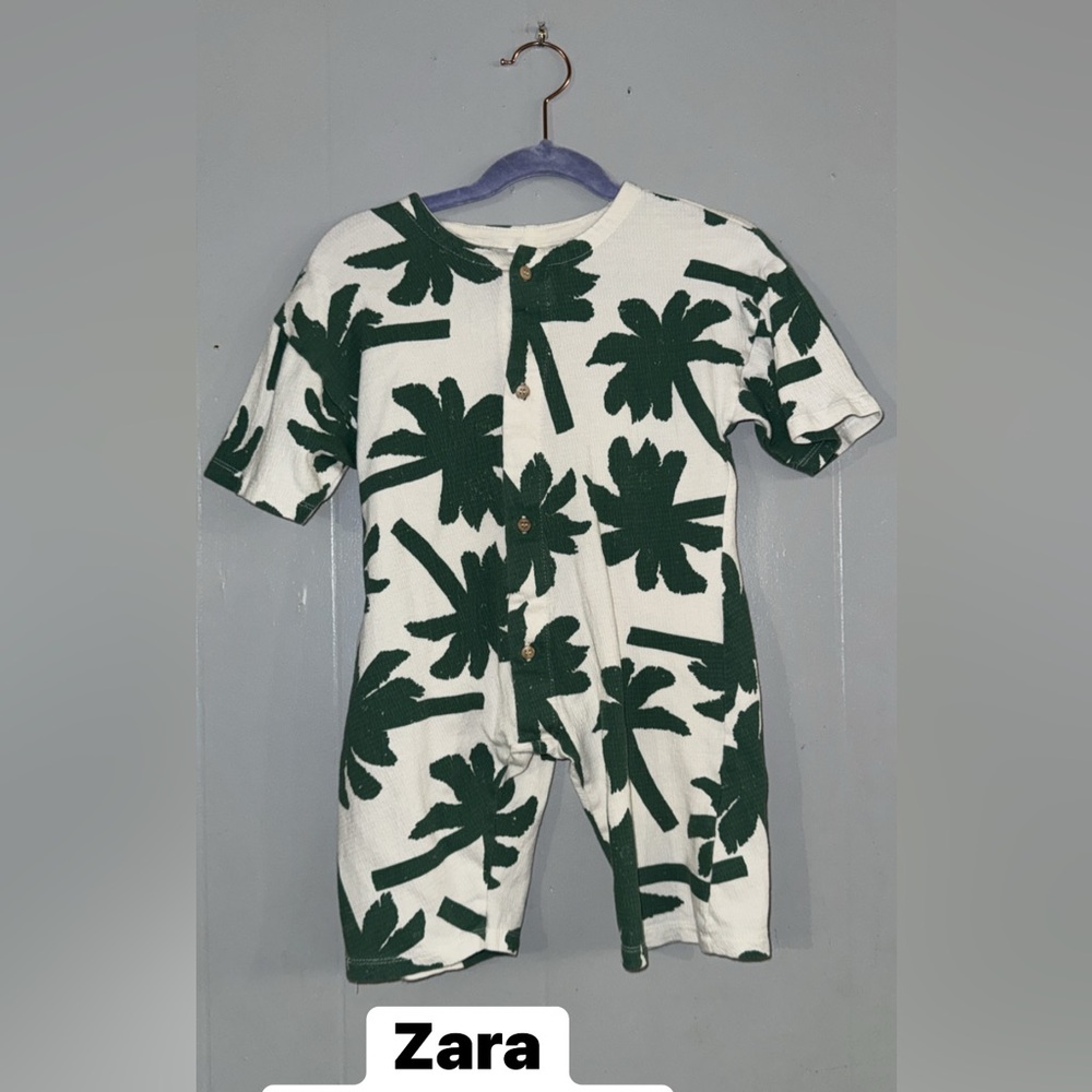 Zara Kids One Piece with Green Palm Design